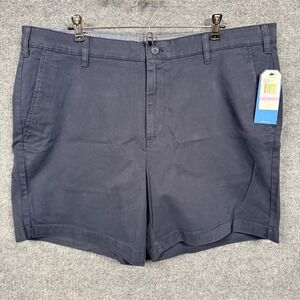 New Nautica Mens 38  Clipper Shorts Chino Flex True Navy Cotton Blend Stretch